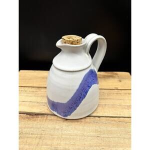 VINTAGE AMALIA ICHTHYS ART STUDIO POTTERY 5" PURPLE Creamer Syrup Jug